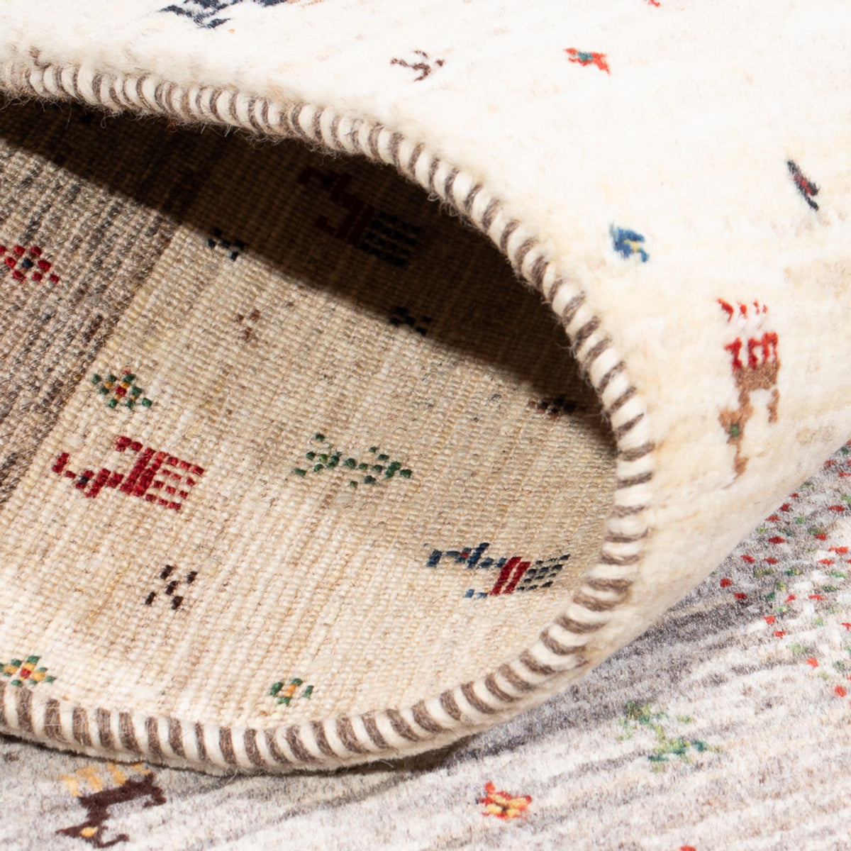 Gabbeh Tapijt - Loribaft Perzisch - 128 x 86 cm - veelkleurig