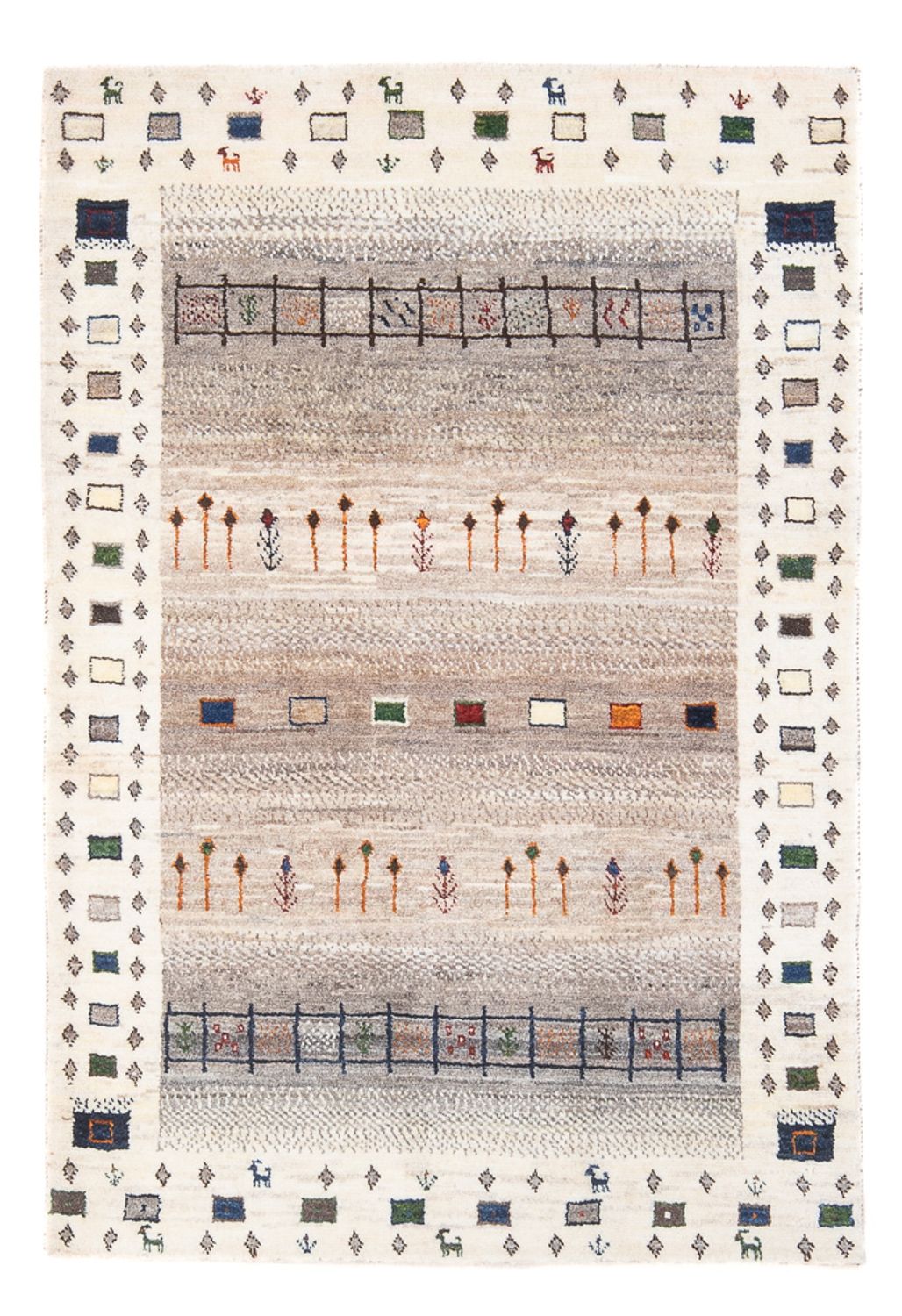 Gabbeh Tapijt - Loribaft Perzisch - 134 x 86 cm - veelkleurig