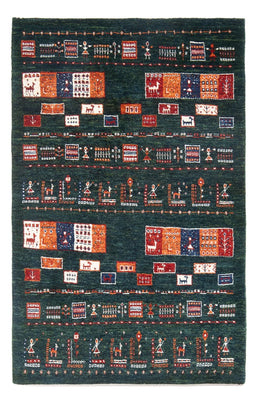 Gabbeh Tapijt - Loribaft Perzisch - 135 x 85 cm - donkergroen