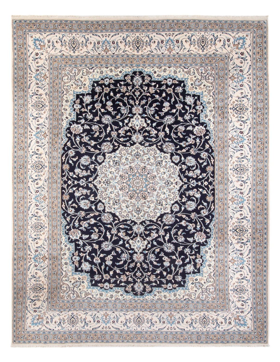 Perzisch tapijt - Nain - 398 x 302 cm - donkerblauw