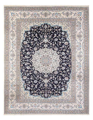 Perzisch tapijt - Nain - 398 x 302 cm - donkerblauw