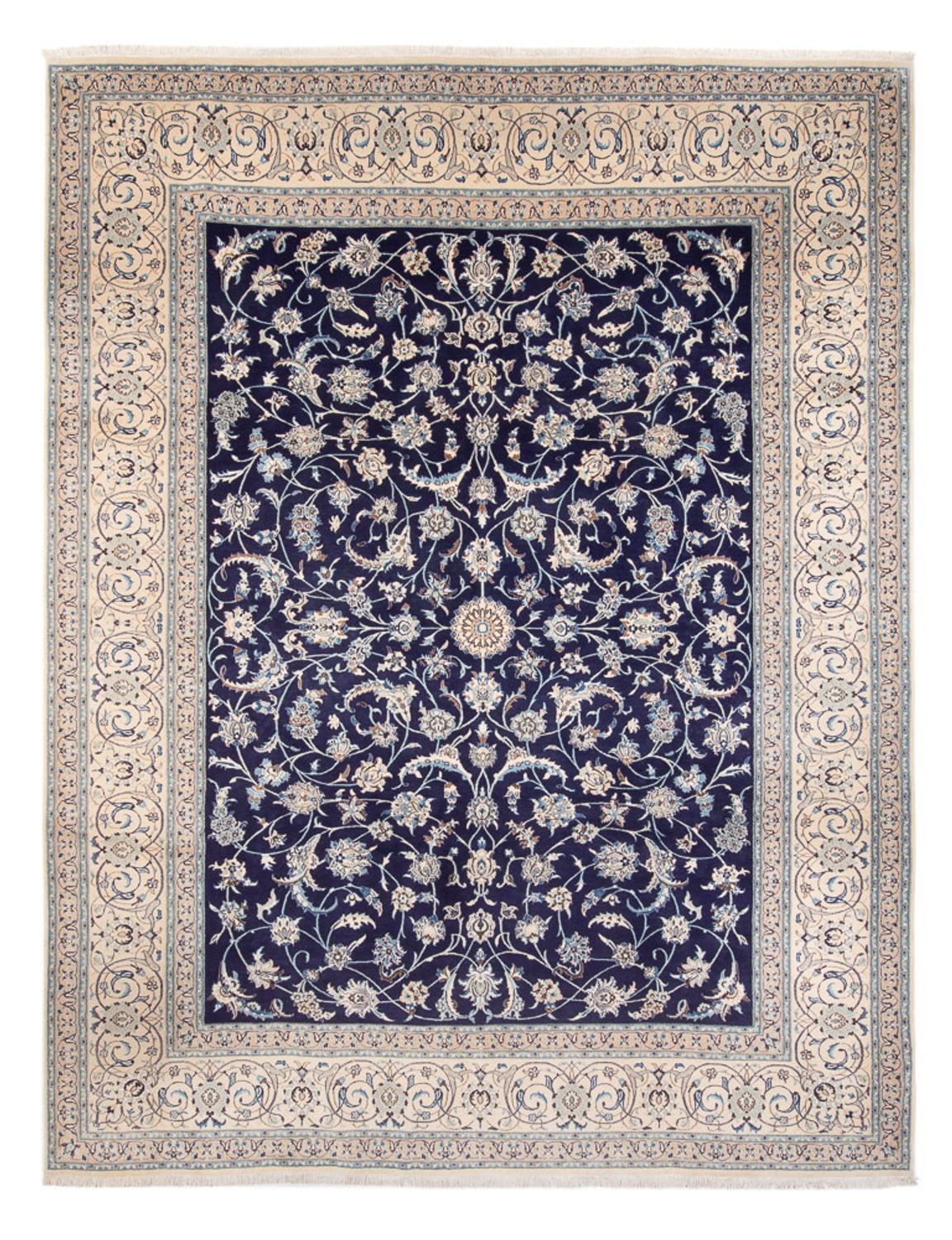 Perzisch tapijt - Nain - 390 x 295 cm - donkerblauw