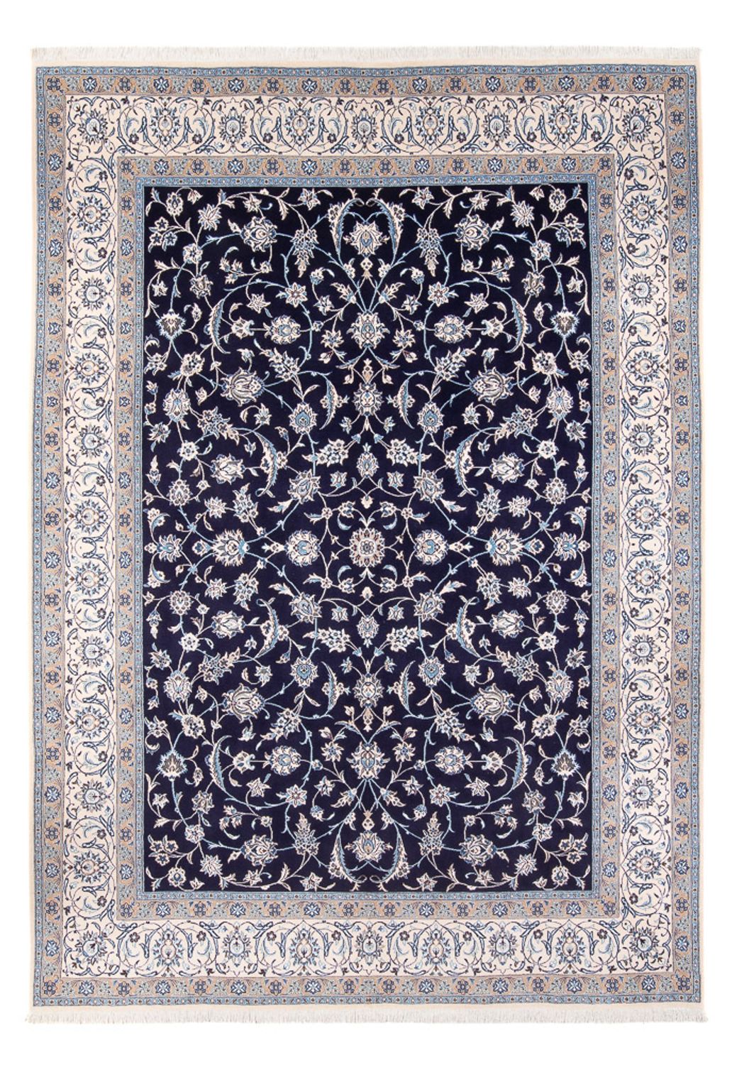 Perzisch tapijt - Nain - 354 x 247 cm - donkerblauw