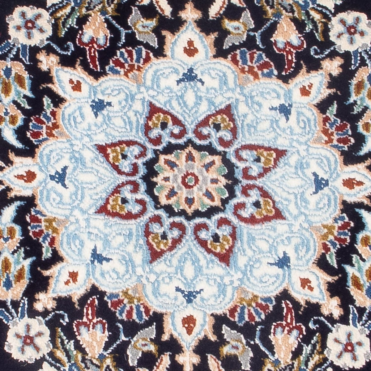 Perzisch tapijt - Nain - Premium - 75 x 50 cm - lichtblauw