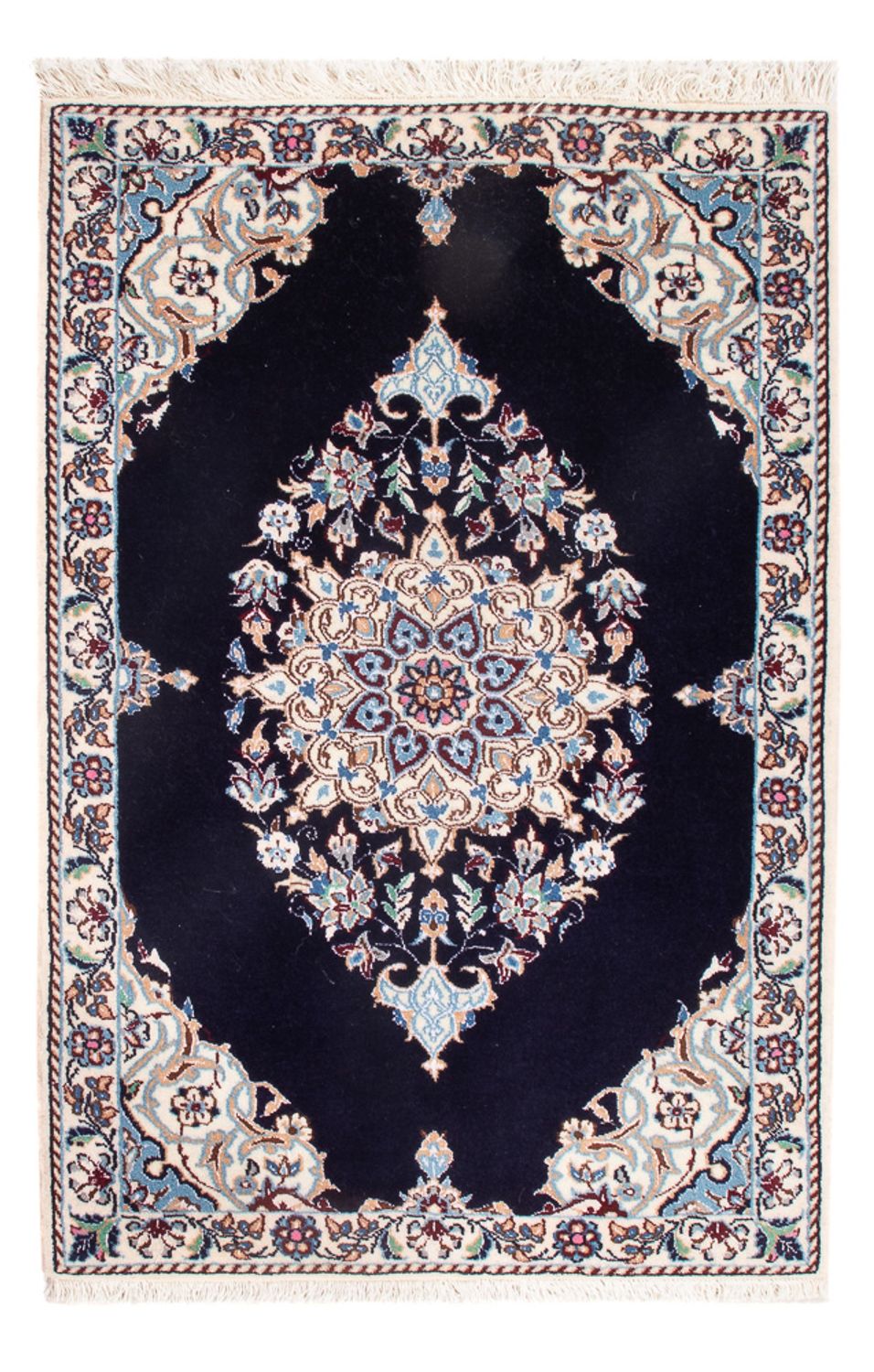 Perzisch tapijt - Nain - Premium - 76 x 50 cm - donkerblauw