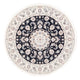 Perzisch tapijt - Nain - Premium rond  - 105 x 104 cm - donkerblauw