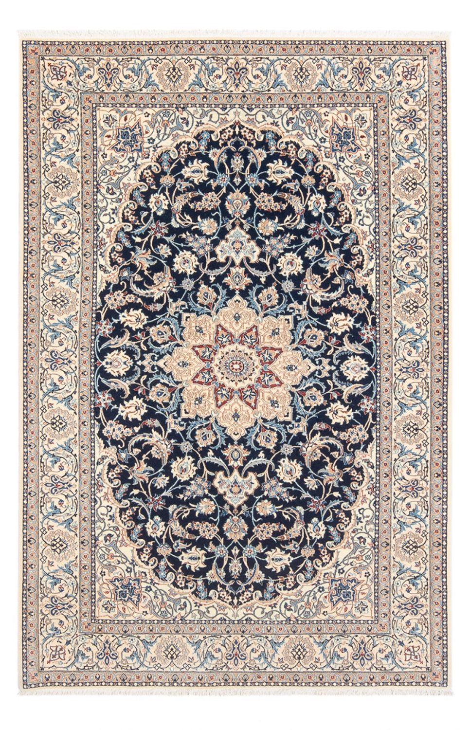 Perzisch tapijt - Nain - Premium - 196 x 133 cm - donkerblauw