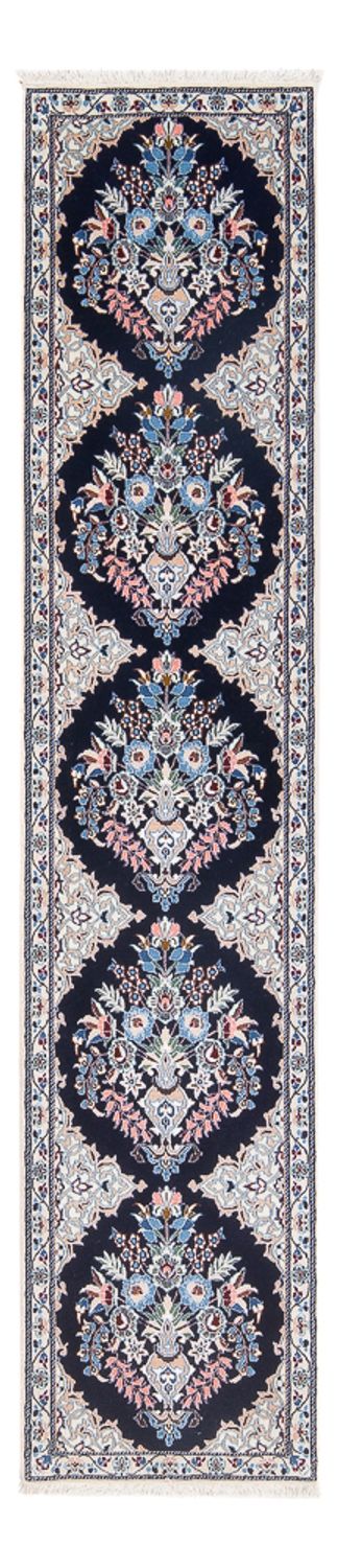 Loper Perzisch tapijt - Nain - Premium - 202 x 46 cm - donkerblauw