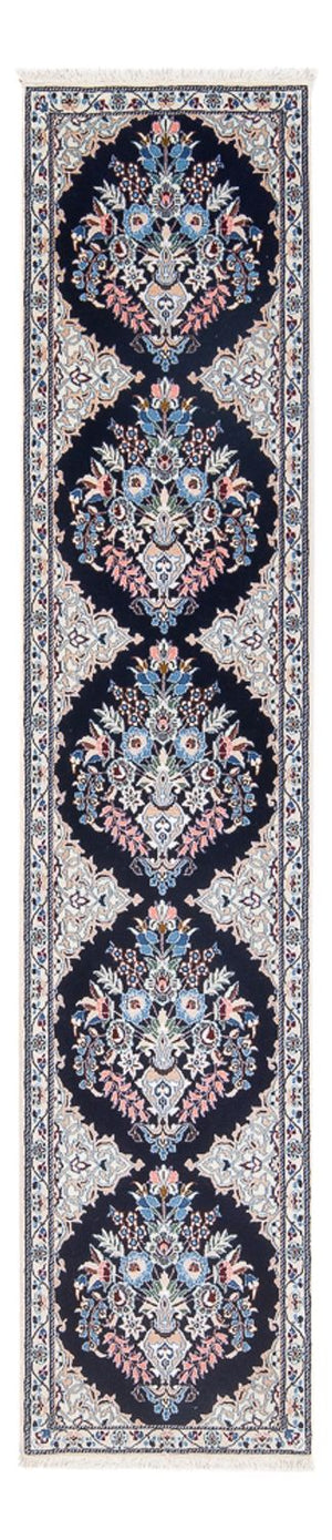 Loper Perzisch tapijt - Nain - Premium - 202 x 46 cm - donkerblauw