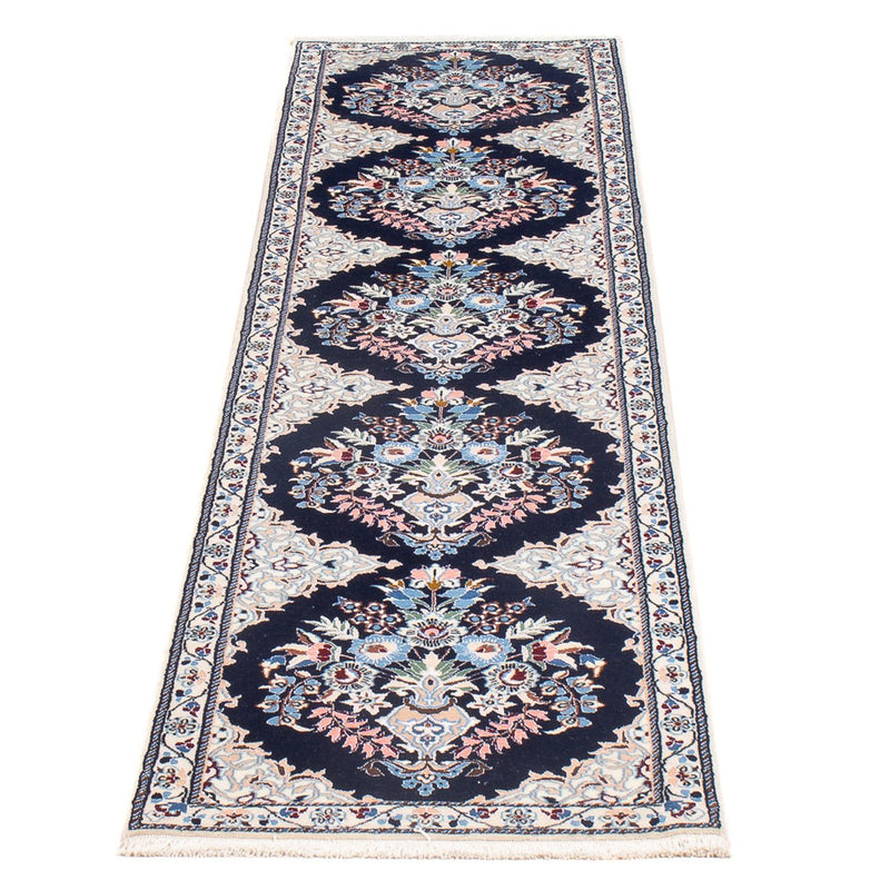 Loper Perzisch tapijt - Nain - Premium - 202 x 46 cm - donkerblauw