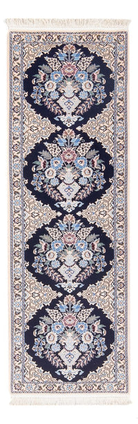 Loper Perzisch tapijt - Nain - Premium - 156 x 50 cm - donkerblauw