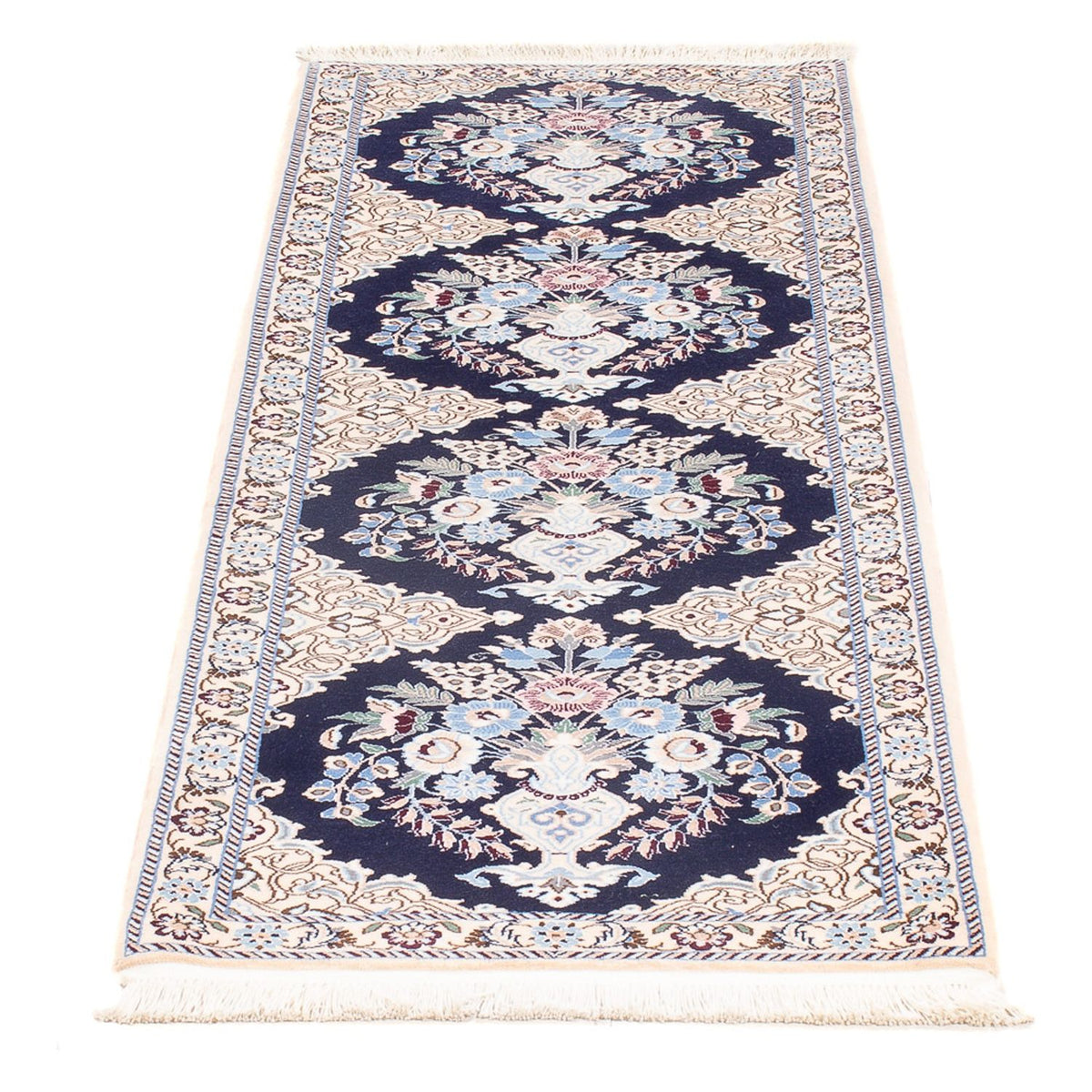 Loper Perzisch tapijt - Nain - Premium - 156 x 50 cm - donkerblauw
