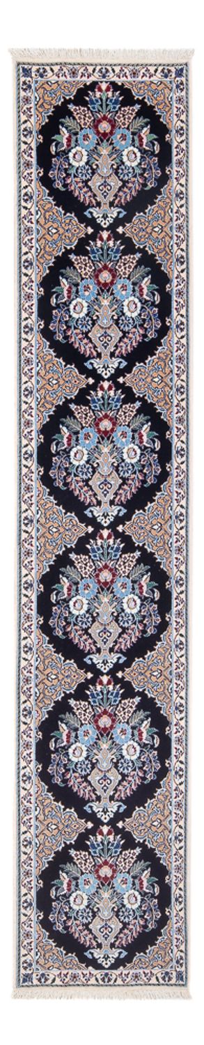 Loper Perzisch tapijt - Nain - Premium - 230 x 47 cm - donkerblauw
