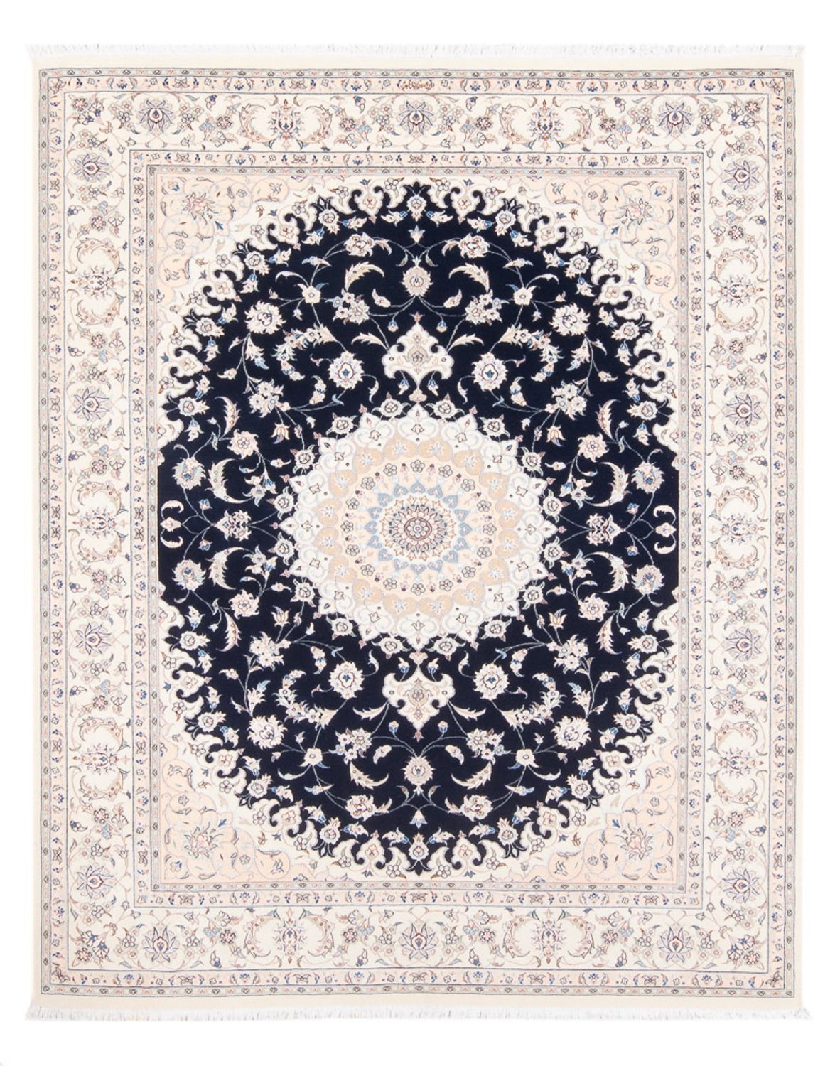 Perzisch tapijt - Nain - Premium - 198 x 132 cm - donkerblauw