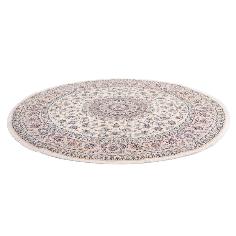 Perzisch tapijt - Nain - Premium rond  - 247 x 247 cm - crème