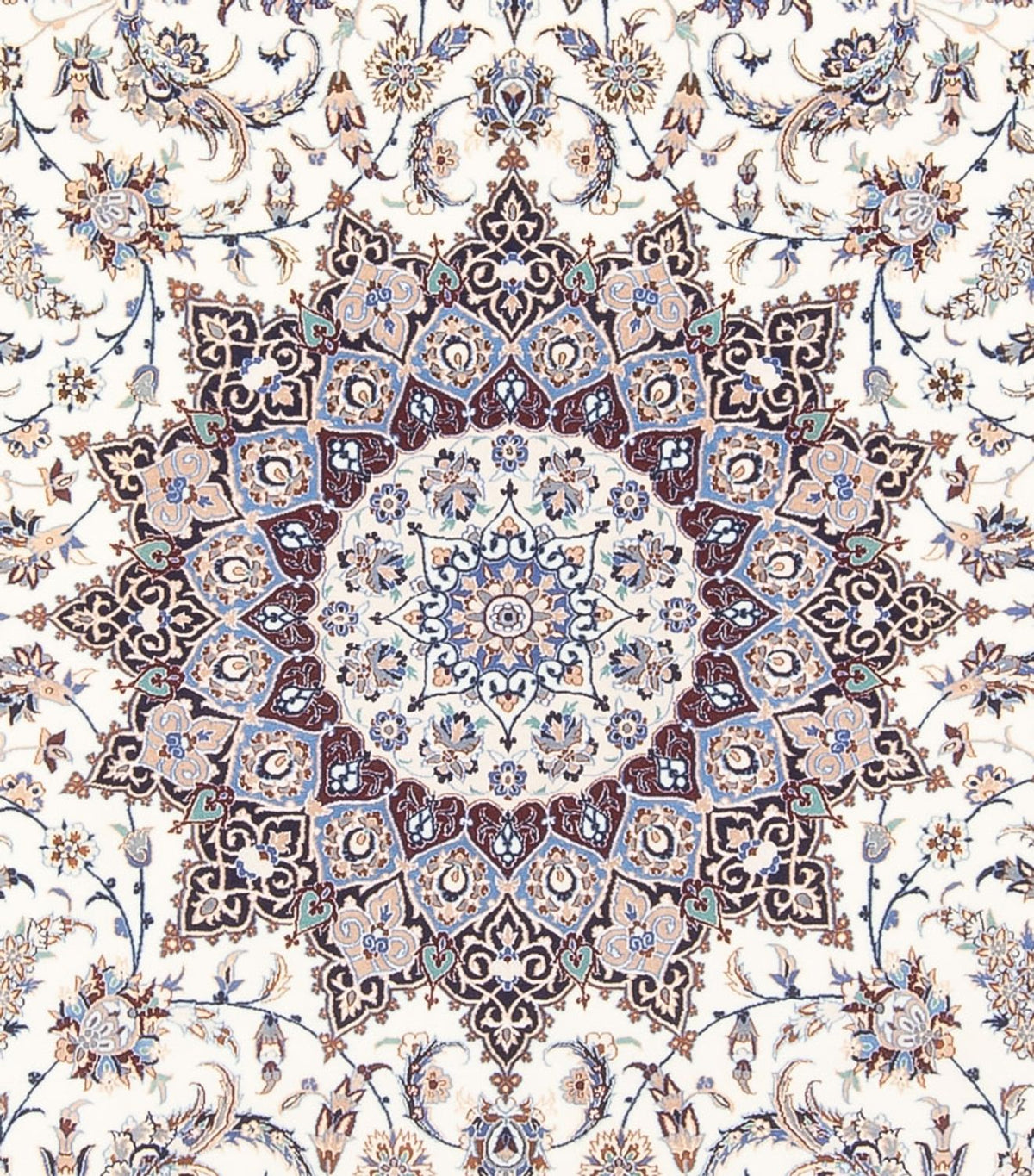 Perzisch tapijt - Nain - Premium vierkant  - 308 x 308 cm - crème