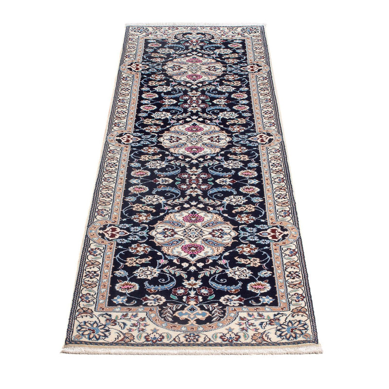 Loper Perzisch tapijt - Nain - Premium - 196 x 50 cm - donkerblauw