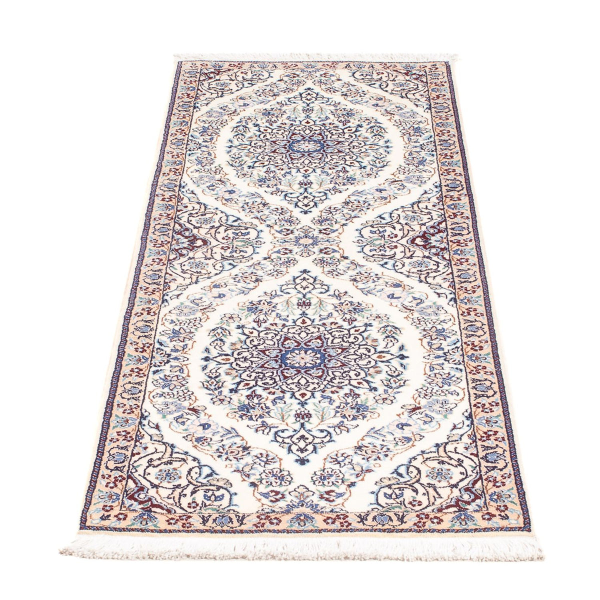 Loper Perzisch tapijt - Nain - Premium - 150 x 50 cm - crème