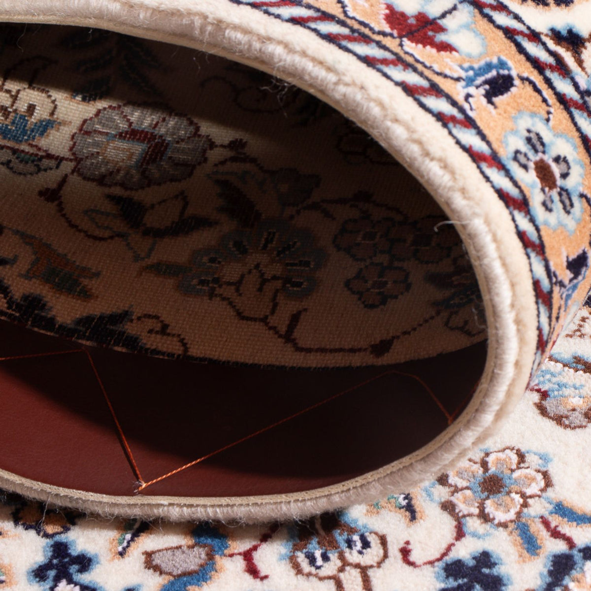 Loper Perzisch tapijt - Nain - Premium - 150 x 48 cm - donker beige