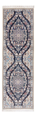 Loper Perzisch tapijt - Nain - Premium - 150 x 50 cm - donkerblauw