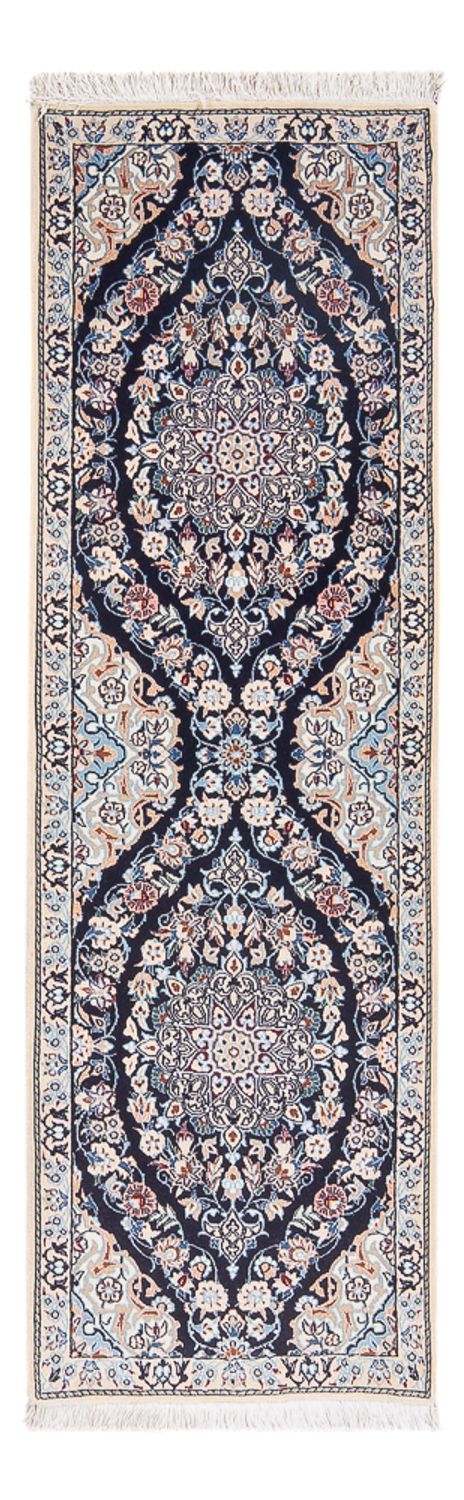 Loper Perzisch tapijt - Nain - Premium - 150 x 50 cm - donkerblauw