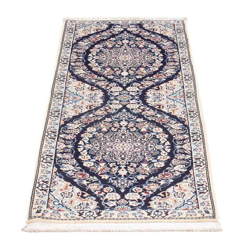 Loper Perzisch tapijt - Nain - Premium - 150 x 50 cm - donkerblauw