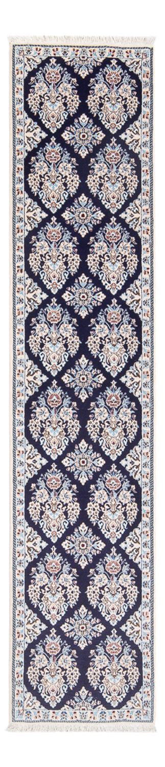 Loper Perzisch tapijt - Nain - Premium - 210 x 48 cm - donkerblauw