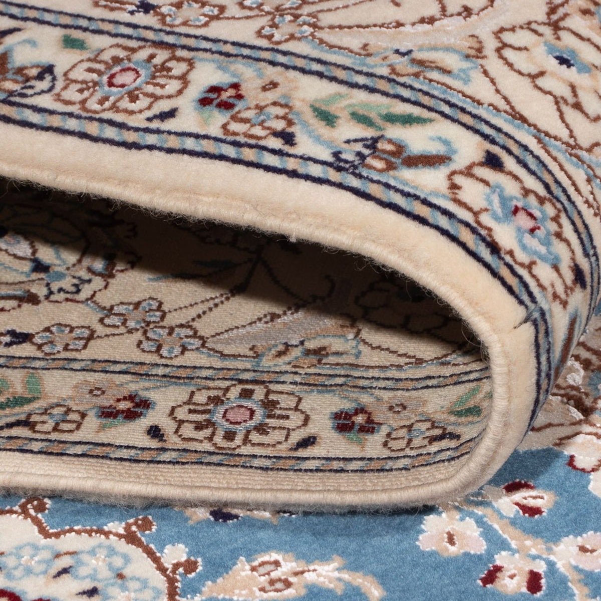 Perzisch tapijt - Nain - Premium - 198 x 131 cm - blauw