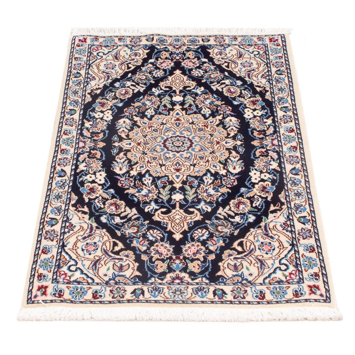 Perzisch tapijt - Nain - Premium - 83 x 48 cm - donkerblauw
