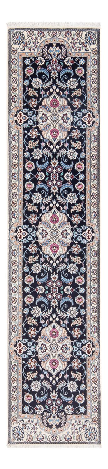 Loper Perzisch tapijt - Nain - Premium - 197 x 48 cm - donkerblauw