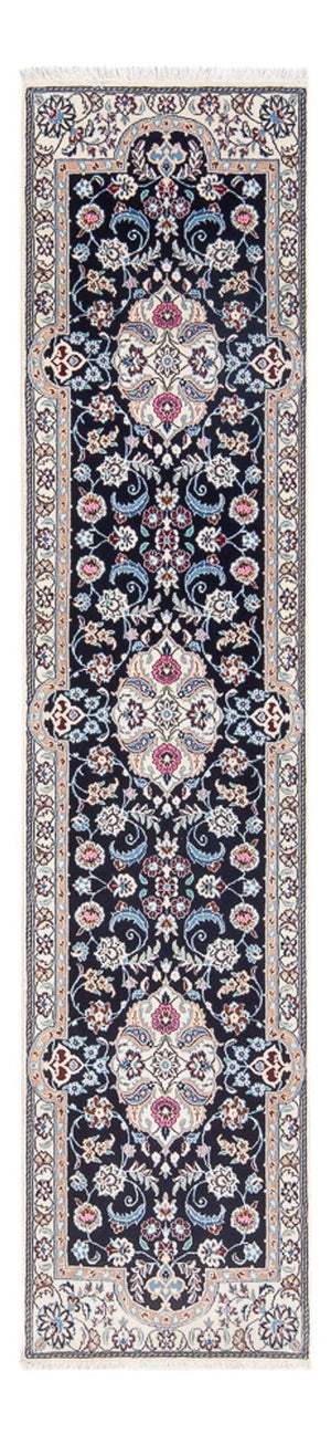 Loper Perzisch tapijt - Nain - Premium - 197 x 48 cm - donkerblauw