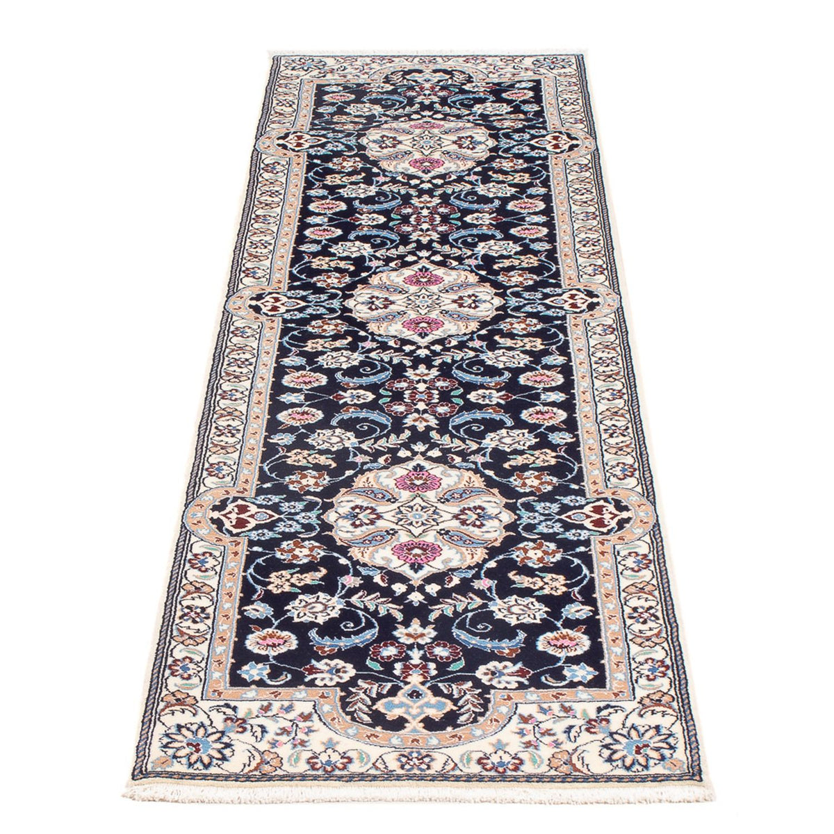 Loper Perzisch tapijt - Nain - Premium - 197 x 48 cm - donkerblauw