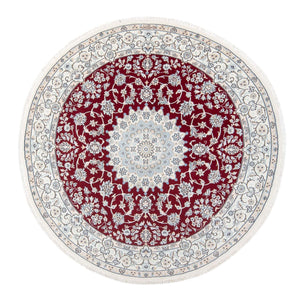 Perzisch tapijt - Nain - Premium rond  - 150 x 150 cm - rood