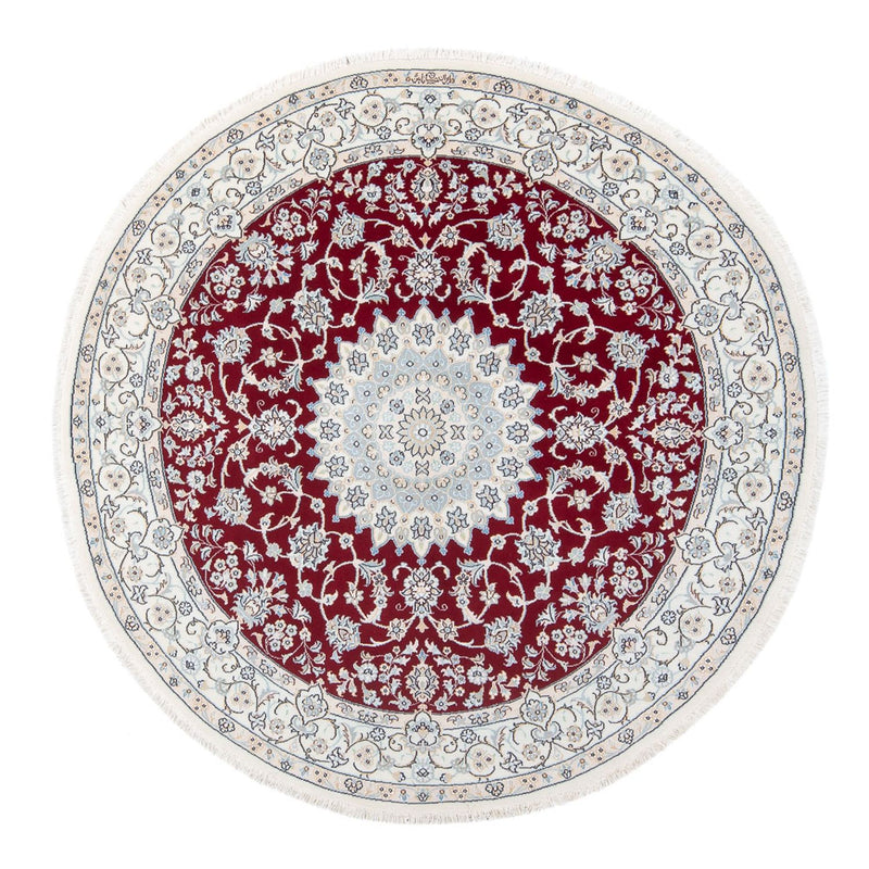 Perzisch tapijt - Nain - Premium rond  - 150 x 150 cm - rood