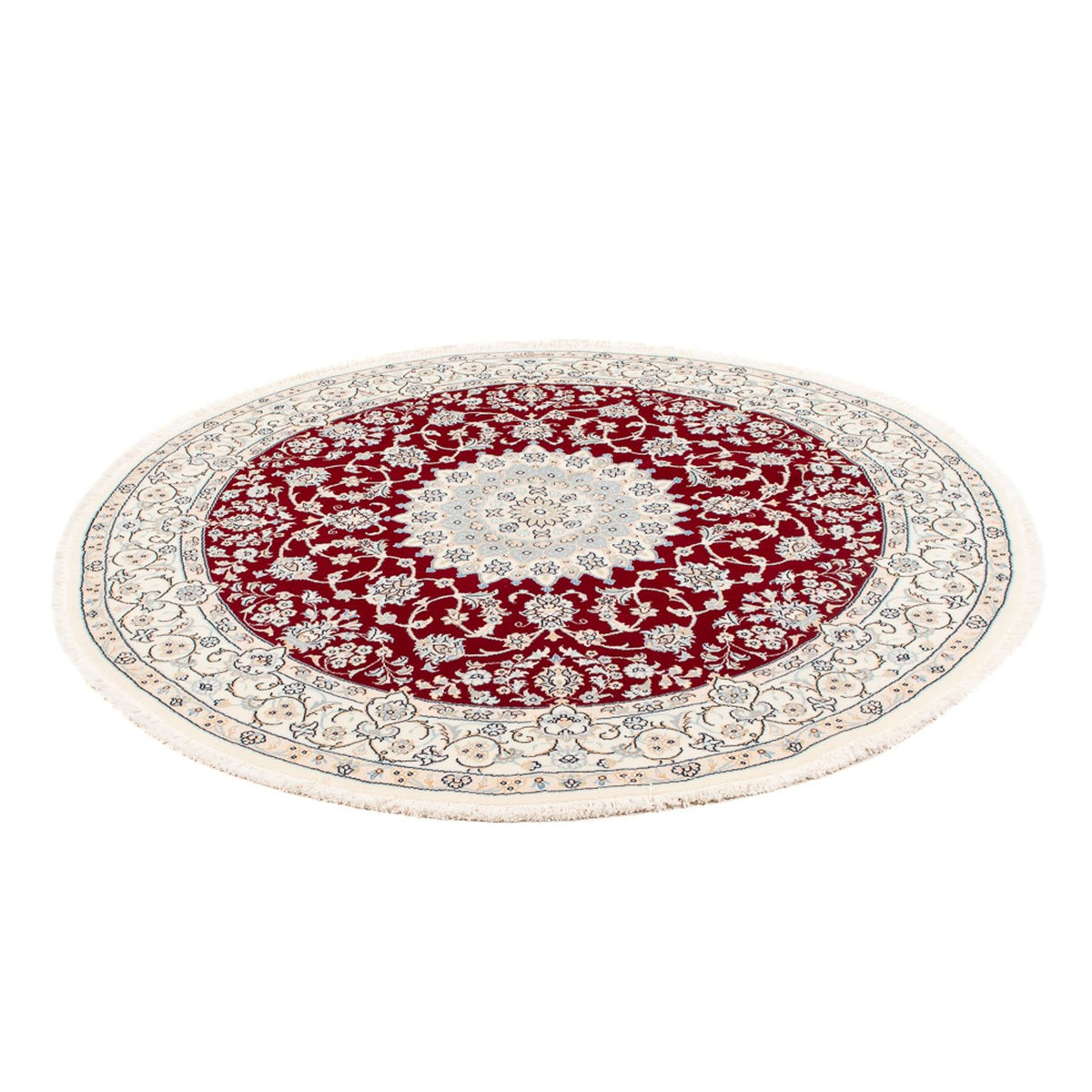 Perzisch tapijt - Nain - Premium rond  - 150 x 150 cm - rood