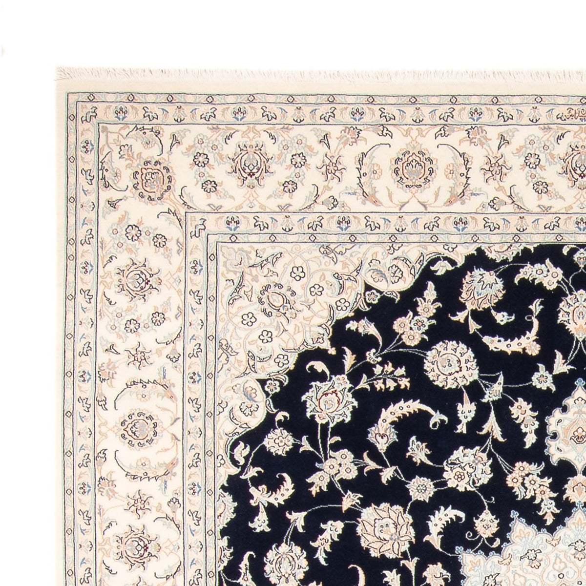 Perzisch tapijt - Nain - 261 x 223 cm - donkerblauw