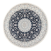 Perzisch tapijt - Nain - Premium rond  - 150 x 150 cm - donkerblauw