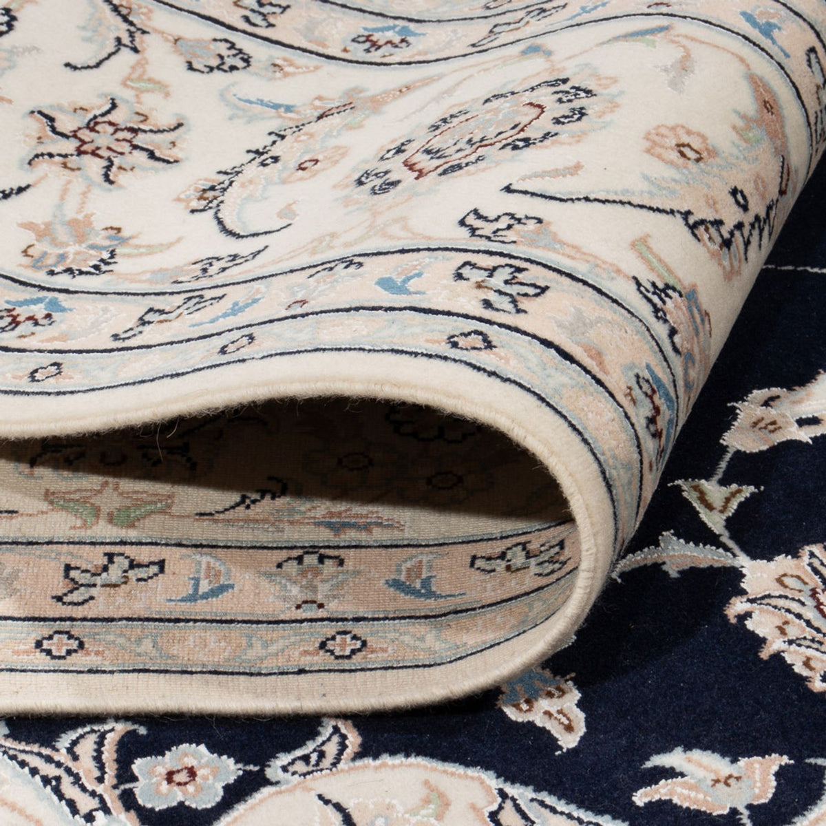 Perzisch tapijt - Nain - 280 x 227 cm - donkerblauw