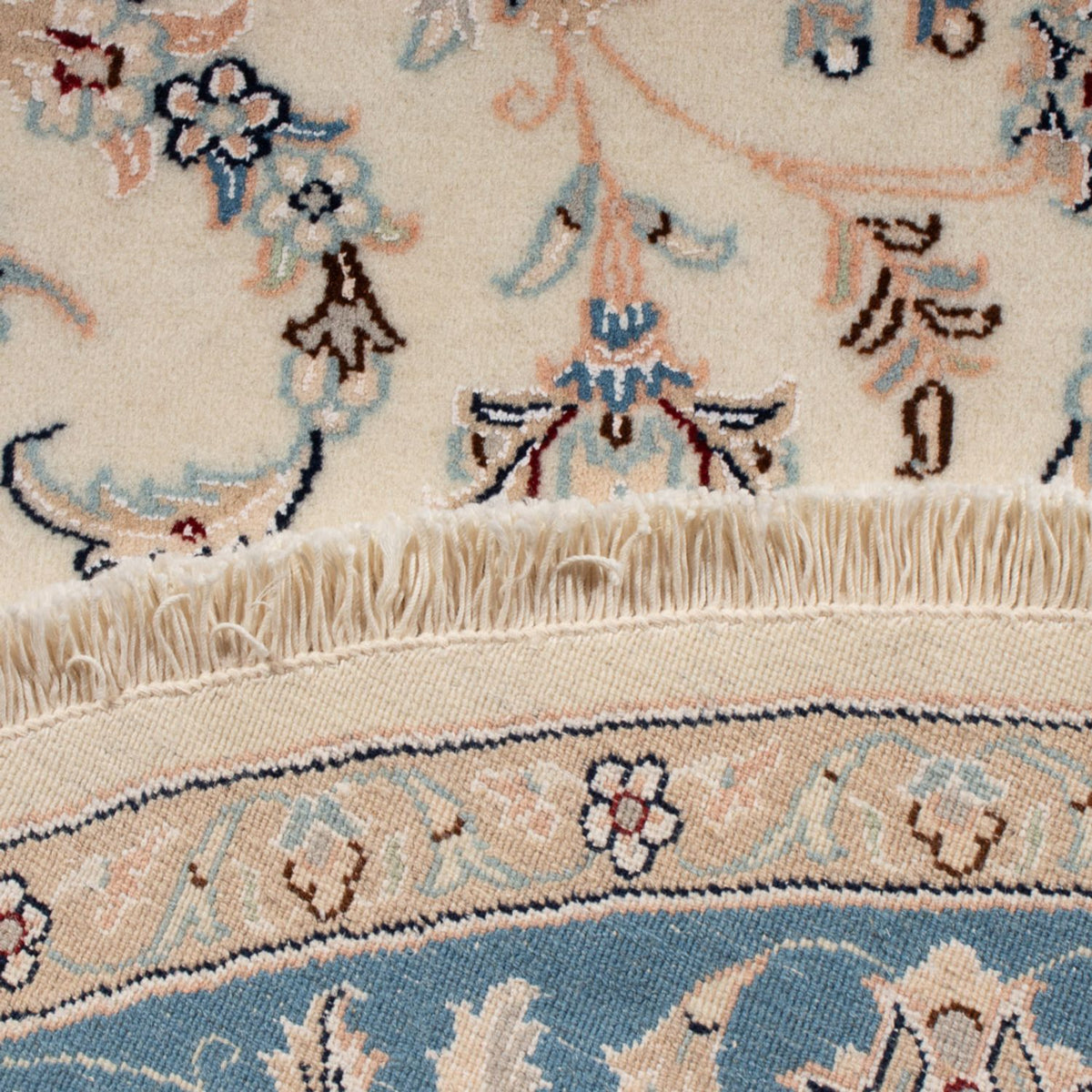 Perzisch tapijt - Nain - Premium rond  - 150 x 150 cm - crème