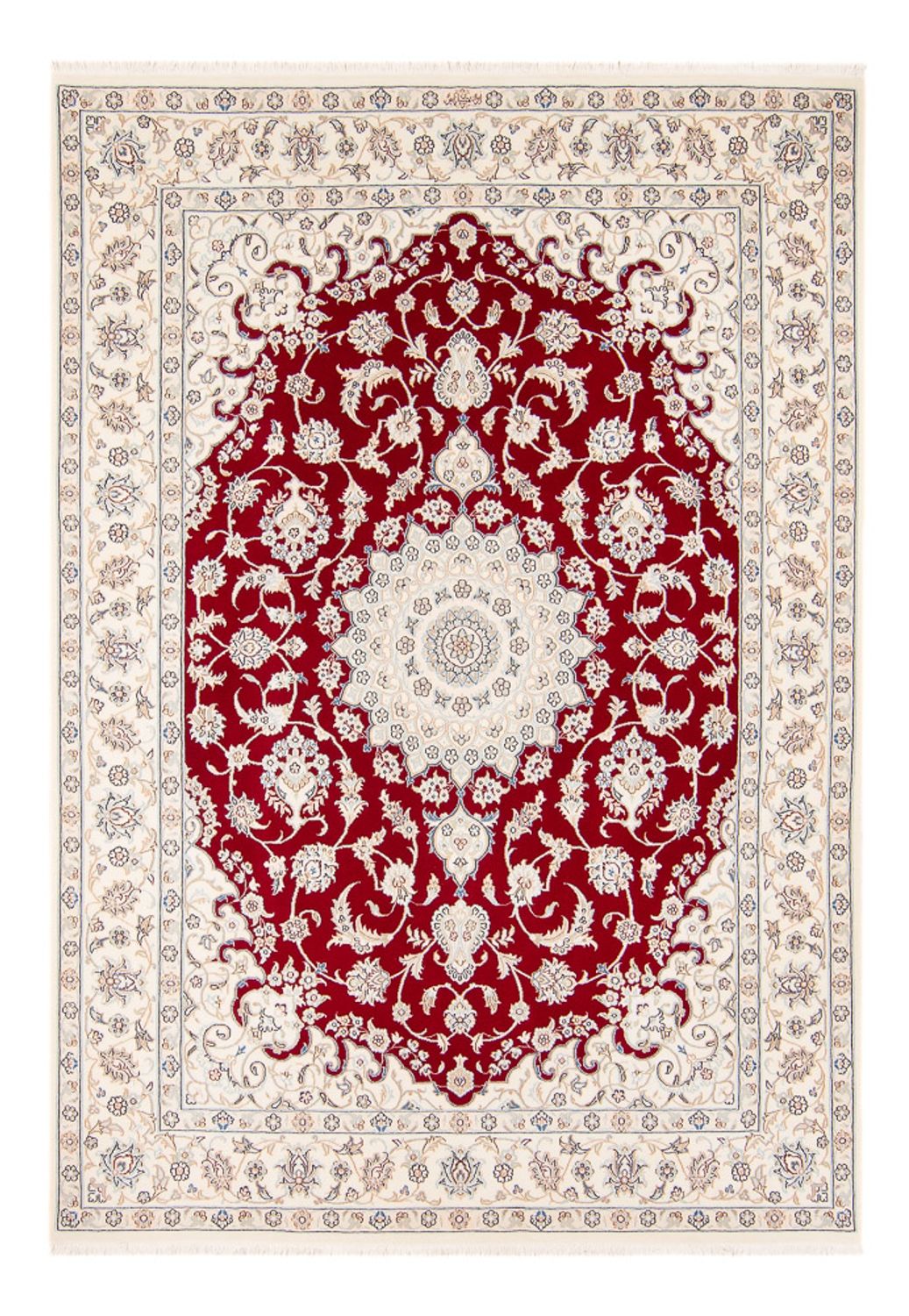 Perzisch tapijt - Nain - 242 x 168 cm - rood