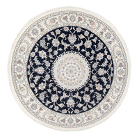 Perzisch tapijt - Nain - Premium rond  - 150 x 150 cm - donkerblauw