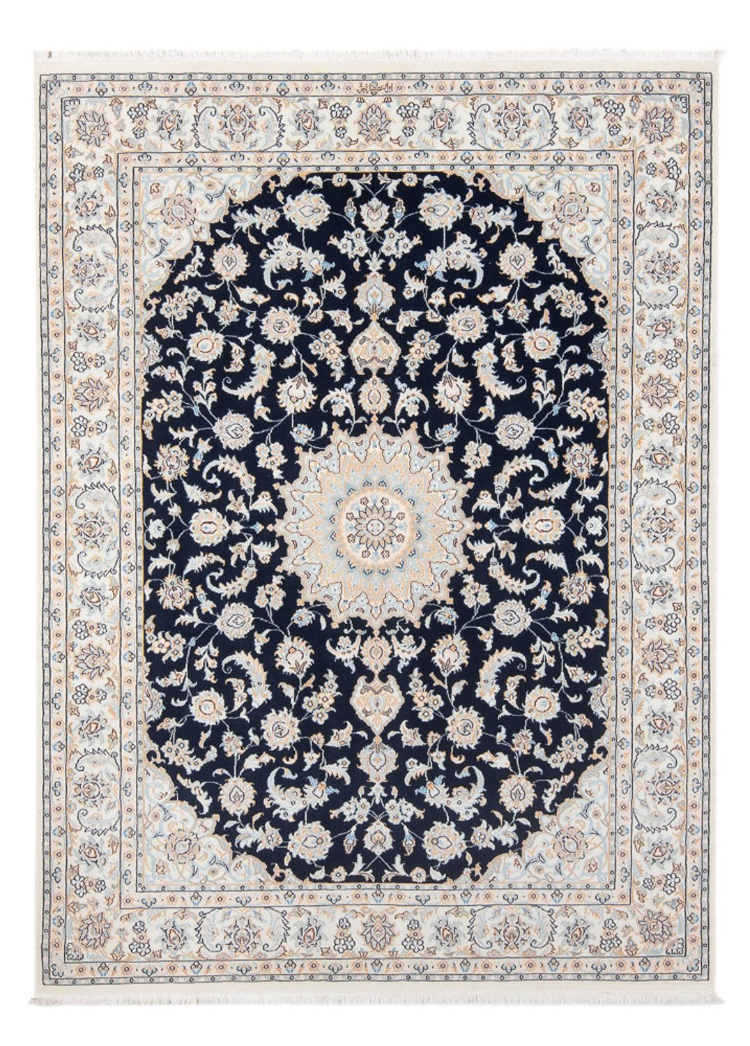 Perzisch tapijt - Nain - Premium - 205 x 148 cm - donkerblauw