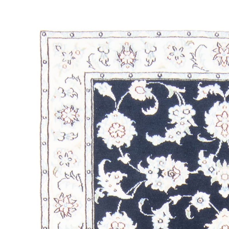 Loper Perzisch tapijt - Nain - Koninklijk - 194 x 82 cm - donkerblauw