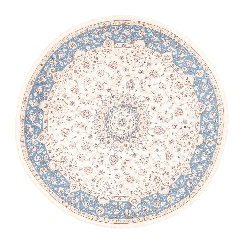 Perzisch tapijt - Nain rond  - 200 x 200 cm - crème