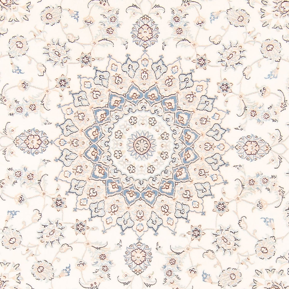 Perzisch tapijt - Nain rond  - 200 x 200 cm - crème