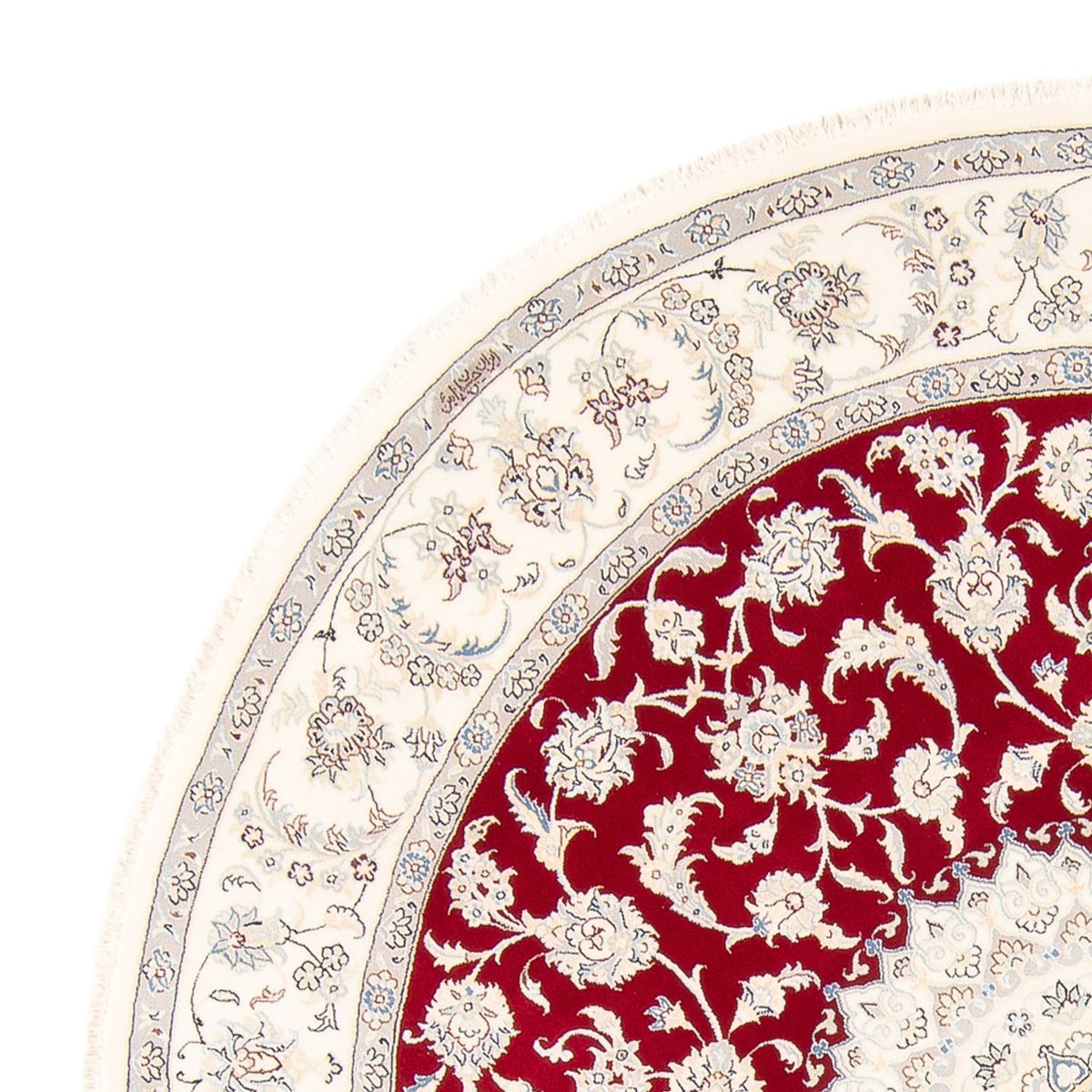 Perzisch tapijt - Nain rond  - 200 x 200 cm - rood