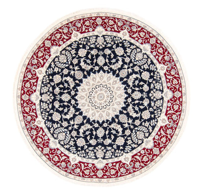 Perzisch tapijt - Nain rond  - 200 x 200 cm - donkerblauw