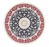 Perzisch tapijt - Nain rond  - 200 x 200 cm - donkerblauw