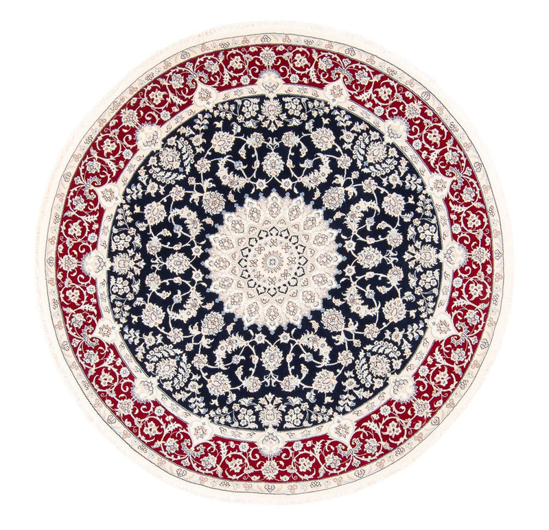 Perzisch tapijt - Nain rond  - 200 x 200 cm - donkerblauw