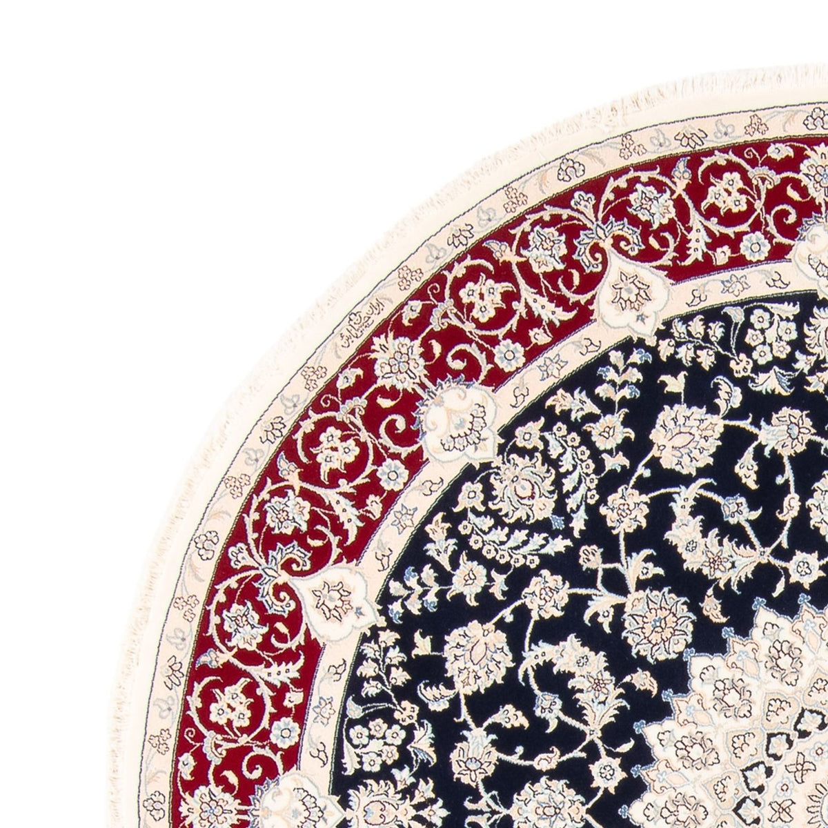 Perzisch tapijt - Nain rond  - 200 x 200 cm - donkerblauw